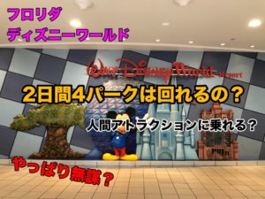 フロリダのディズニーワールドへ2パークを2日間で回るならどのパークがおすすめ 外せないの場所は ディズニー夢と魔法の旅