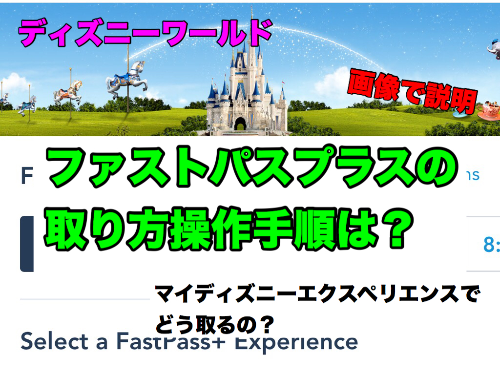 Wdwのファストパスの取り方手順は マイディズニーエクスペリエンスの予約方法を画像付きで紹介 ディズニー夢と魔法の旅